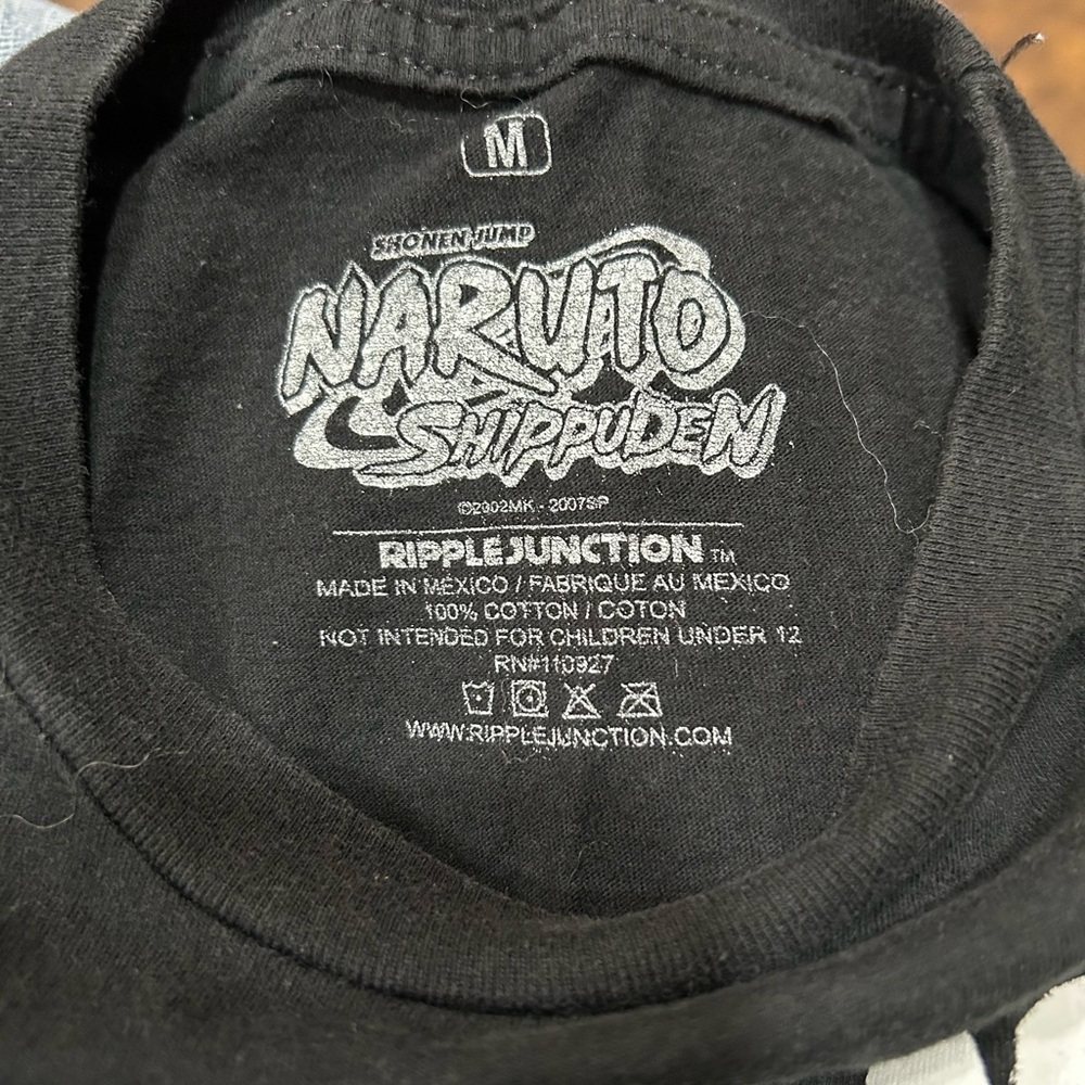 Naruto Shippuden Black Graphic T-Shirt medium - Picture 3 of 4